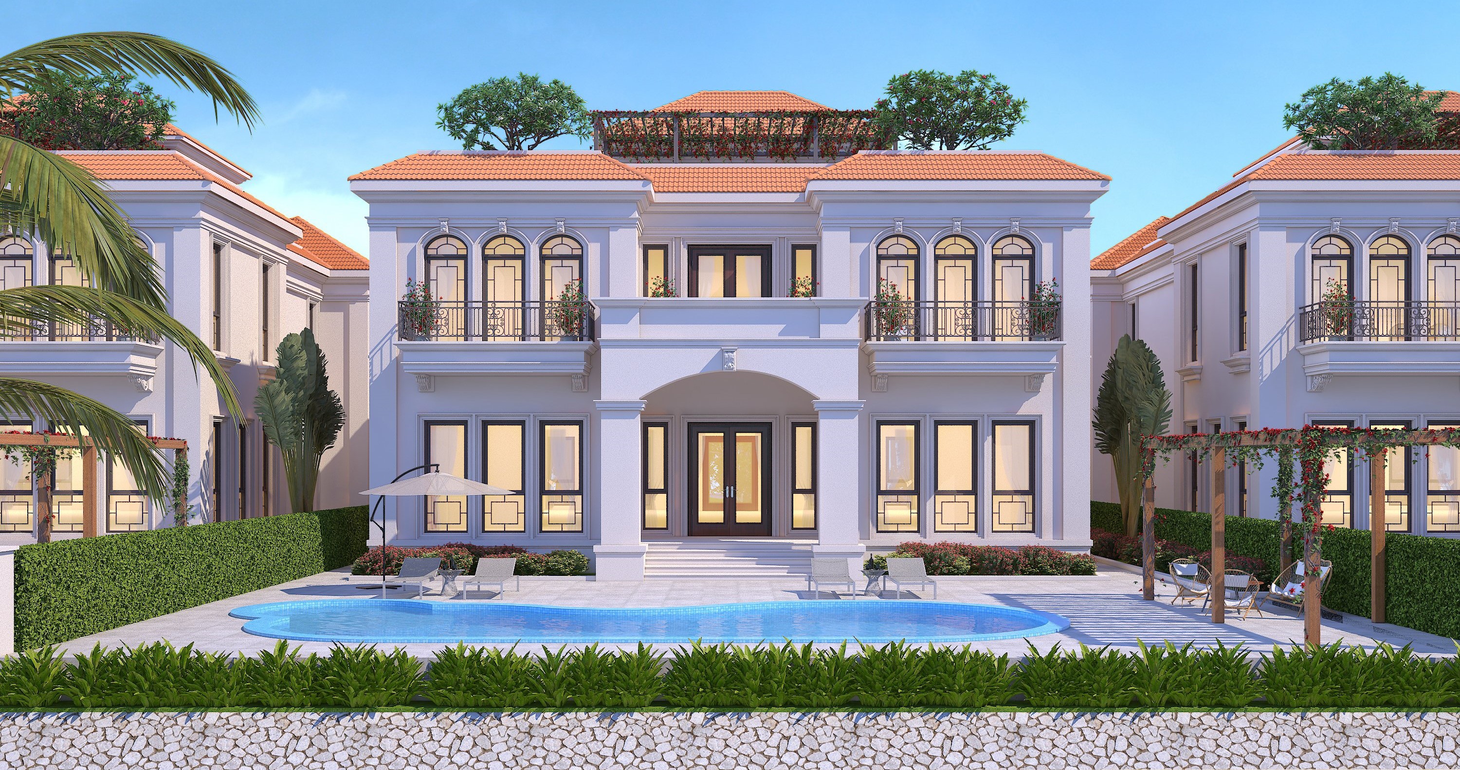 Nhà thầu Đức Nhân Việt thi công hoàn thiện các căn Villas E